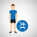 Sport man concept artistic gymnastic icon design