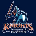 Sport Mascot Style of Brave Knight Warrior Royalty Free Stock Photo