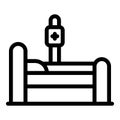 Sport medical bed icon, outline style