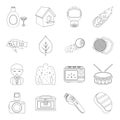 Sport, medicine, alcohol and other web icon in outline style.maintenance, space, plumbing icons in set collection.