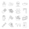 Sport, medicine, country and other web icon in outline style.atelier, food, animal icons in set collection.