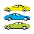 Sport motor car color variations