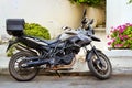 Sport motorbike BMW parked on street Rethymno