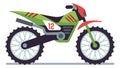 Sport motorcycle icon. Cartoon motorbike side view