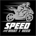 Sport Motorcycle. Vector graphic for t shirt
