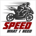 Sport Motorcycle. Vector graphic for t shirt