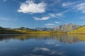 Sport mountain, lake Piedrafita, Huesca Pyrenees