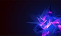 abstract shapes explosion. Shards of broken glass. Glowing dynamic background for sport, music or computer gaming.