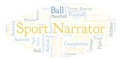 Sport Narrator word cloud. Royalty Free Stock Photo