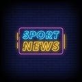 Sport News Neon Signs Style Text Vector