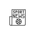 Sport newspaper line icon