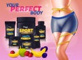 Sport Nutrition Fruit Flavour, Woman Body Design