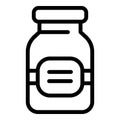 Sport nutrition glass jar icon, outline style Royalty Free Stock Photo