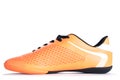 Sport orange shoe isolated on white background. Closeup Royalty Free Stock Photo