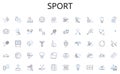 Sport line icons collection. Journalism, Headlines, Reporting, Breaking, Investigative, Current, Editorial vector and