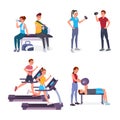 Sport people flat set Royalty Free Stock Photo