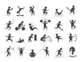 Sport people set. Collection of different sport activity Royalty Free Stock Photo