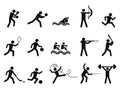 Sport people silhouettes icon