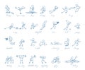 Sport people vector set