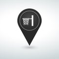 sport pin Map pin icon on a white background