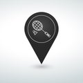 sport pin Map pin icon on a white background