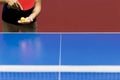 Sport player serving table tennis game Royalty Free Stock Photo