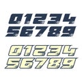 Sport race numbers flags Royalty Free Stock Photo