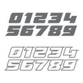 Sport race numbers set Royalty Free Stock Photo