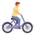 Sport ride bike icon, cartoon style Royalty Free Stock Photo