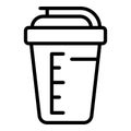 Sport shaker icon, outline style