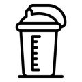 Sport shaker icon, outline style