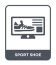 sport shoe icon in trendy design style. sport shoe icon isolated on white background. sport shoe vector icon simple and modern Royalty Free Stock Photo