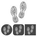 Sport shoe icon - vector icons set Royalty Free Stock Photo
