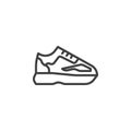 Sport shoe line icon