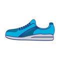 Sport shoe sneaker footwear blue lines