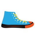 Sport shoes. Blue ked. Vector flat illustration