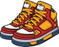 Sport shoes sneakers flat icon, fitness, basketball, gym sign vector graphics