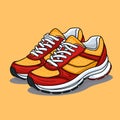 Sport shoes sneakers flat icon, fitness, basketball, gym sign vector graphics