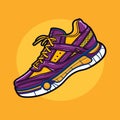 Sport shoes sneakers flat icon, fitness, basketball, gym sign vector graphics