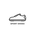 Sport Shoes icon running and fitness. Soccer shoe