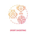 Sport shooting red gradient concept icon Royalty Free Stock Photo