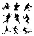 Sport silhouette set Royalty Free Stock Photo