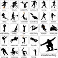 Sport silhouettes Royalty Free Stock Photo