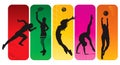 Sport silhouettes Royalty Free Stock Photo