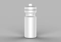 Sport sipper bottles for water isolated on grey background for mock up and template design. White blank bottle 3d render illustrat Royalty Free Stock Photo