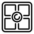 Sport smart scales icon, outline style