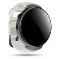 Sport Smart Watch Round Clock with White Bangle