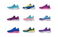 Sport sneakers shoes. Sport, running, fitness, workout shoes. Vector