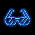 Sport Spectacles Alpinism Equipment neon glow icon illustration