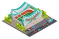 Sport Stadium Isometric Outdoor Composition Banner Royalty Free Stock Photo